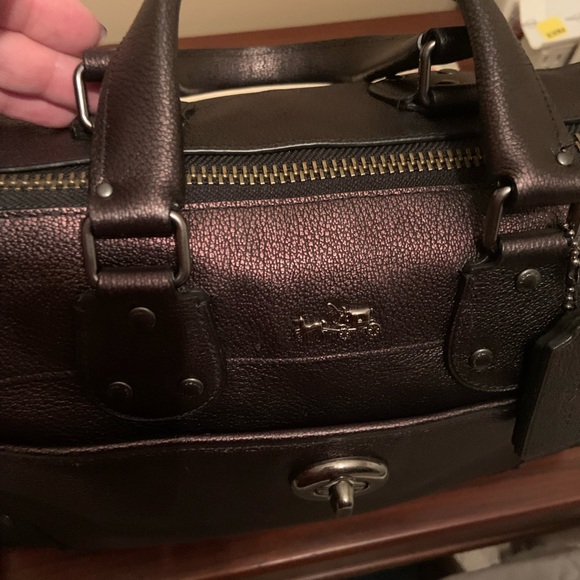 Coach Metallic Bronze Rhyder Large Satchel - Picture 15 of 15